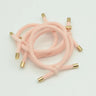 30PCS 5mm Twilled Cords Knotted Elastic Hair Bands Golden Caps Hair Ties for Girls Elasticity Ponytail Holders Hair Scrunchies