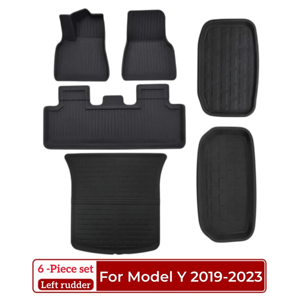 Model Y Model 3 Floor Mat 2017-2023 Luggage Mat Custom For Tesla Mat Trunk Mat 3D XPE All Weather Anti-Slip Set Floor Liner Mat