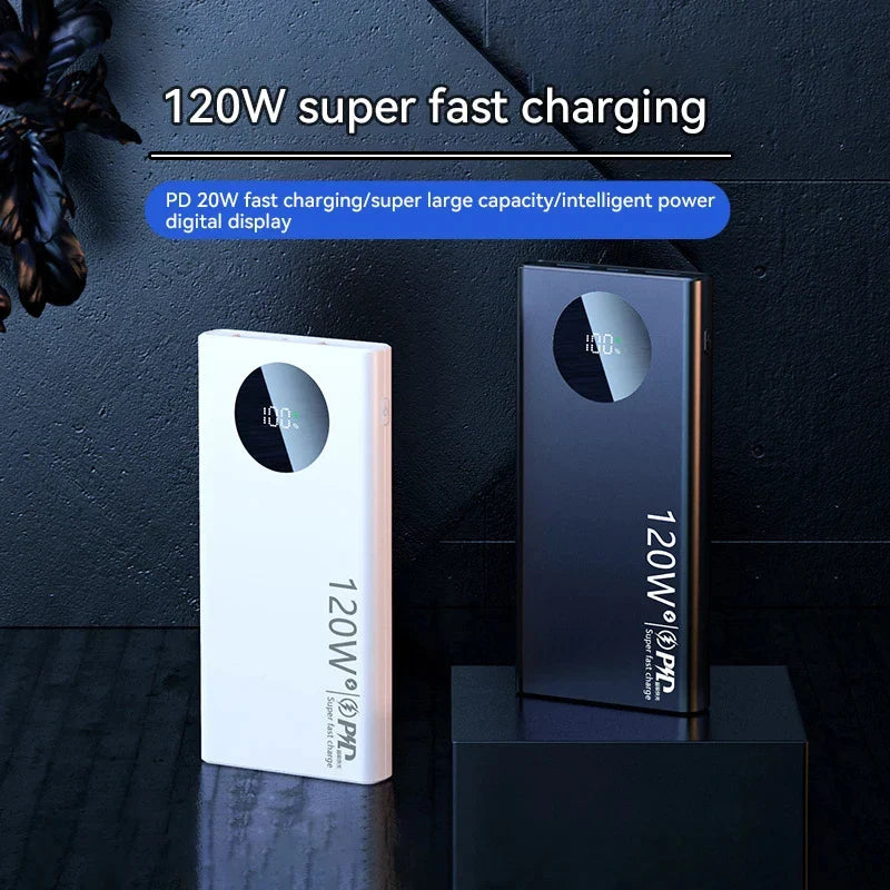 50000mAh Sufficient Capacity Power Bank 120W Super Fast Charging Phone Accessories Mobile Power External Battery For Iphone Hot