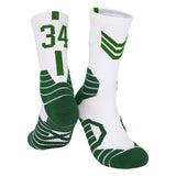 $19.99 5 Pairs Men's Athletic Crew Socks Performance Thick Cushioned Sport Basketball Running Training Compression Sock