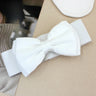 New Fashion Women Bowknot Cummerbunds Elastic Bow Wide Stretch Bukle Waistband Belt Girl Dress Accessories Waist Belts