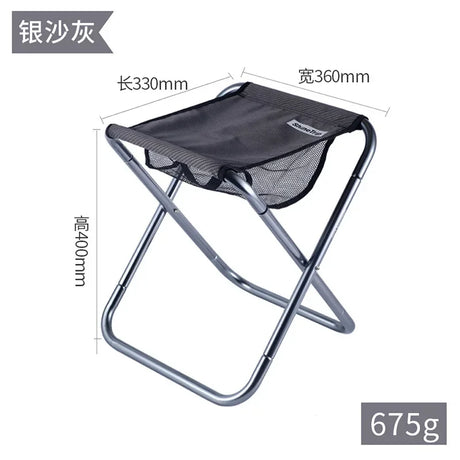 Outdoor Aluminum Alloy Folding Stool Portable Fishing Camping Stool Beach Chair