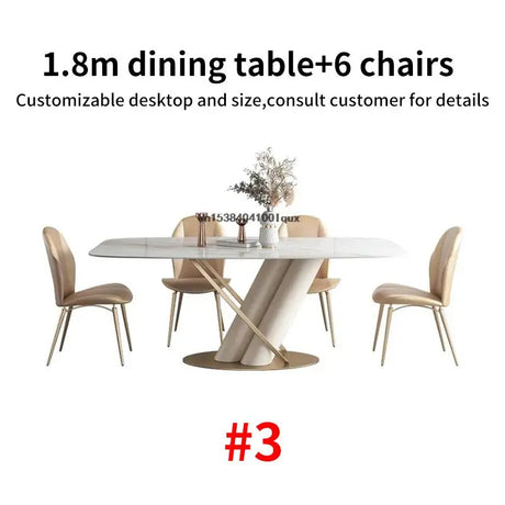 24 Dining Room Table Set Luxury Kitchen Furniture Modern Minimalist Dining Table With 6 Seats Customize Desktop Table And Chairs