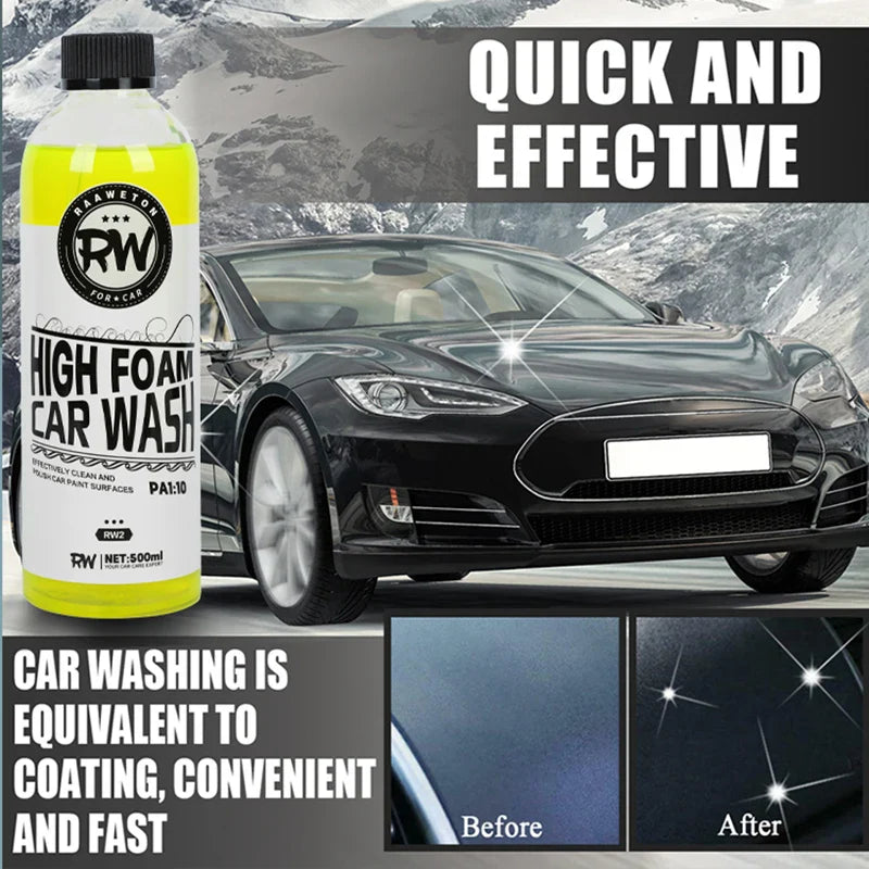 Car Wash Liquid High Concentration Super Foam Deep Cleaning Water For Auto Detailing Care Protection Products Plastic Wax Rubber