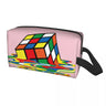 Math Rubik Rubix Cube Caps Cosmetic Bag Women Fashion Big Capacity Makeup Case Beauty Storage Toiletry Bags