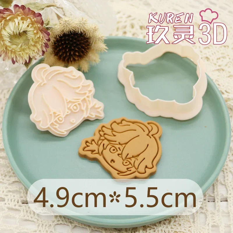 Genshin Impact Neuvillette Cake Tool Animal Cookie Cutter Christmas Cutters Biscuit Stamp Fondant Mould Baking Sugarcraft Molds