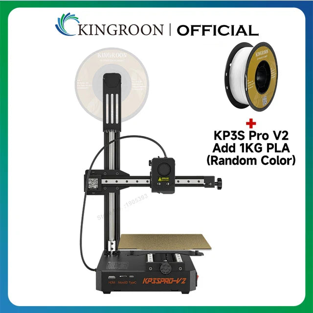 KINGROON KP3S Pro V2 High Speed 3D Printer Fast Printing Max 500mm/s 3DPrinter 25 Point Auto-Leveling 100Mbps Network 3D Printer