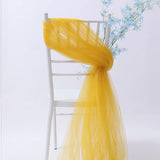 20pc/lot Tulle Sheer Organza Sashes For Wedding Banquet Party Arch Decoration DIY Chair Sashes Knots Background Veil Romantic