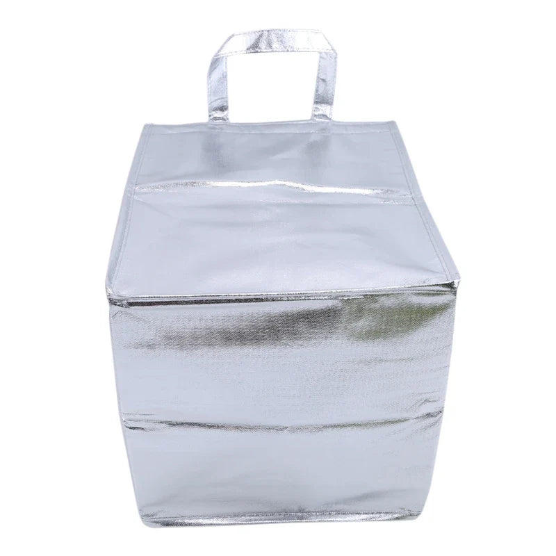 1Pcs Aluminum Foil Ice Storage Bags Insulated Beach Food Thermal Bag Durable Outdoor Boxes Foldable Cooler Bag Lunch Picnic Bag