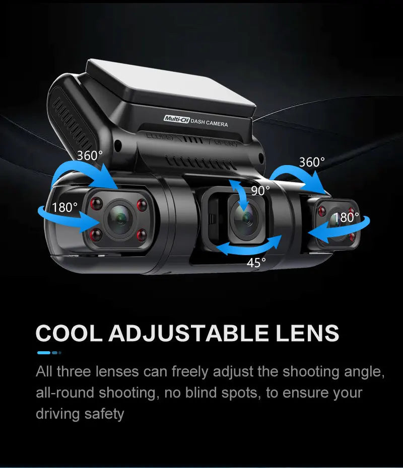 Mini Hidden Dash Cam 4 Lens 360° Full HD For Car DVR Auto Video Recorder Night Vision WiFi GPS 24H Parking Monitor Support 256G