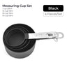 4pcs Baking Tools Kitchen Measuring Spoon Set Stainless Steel Handle Measuring Cup With Scale Measuring Spoon Kitchen Gadgets