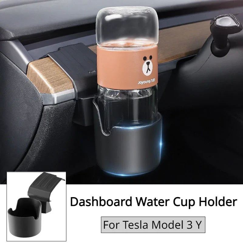 For Tesla Model 3/Y Dashboard Cup Holder Auto Front Instrument Panel Organizer for Tesla Stowing Tidying Organizer Car Interior