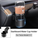 For Tesla Model 3/Y Dashboard Cup Holder Auto Front Instrument Panel Organizer for Tesla Stowing Tidying Organizer Car Interior