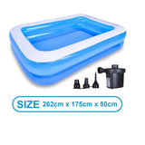 2/2.6M Large Children's Swimming Pool Summer Inflatable Toys Family Swimming Pool Large Child baby Rectangular Pvc Outdoor Toy