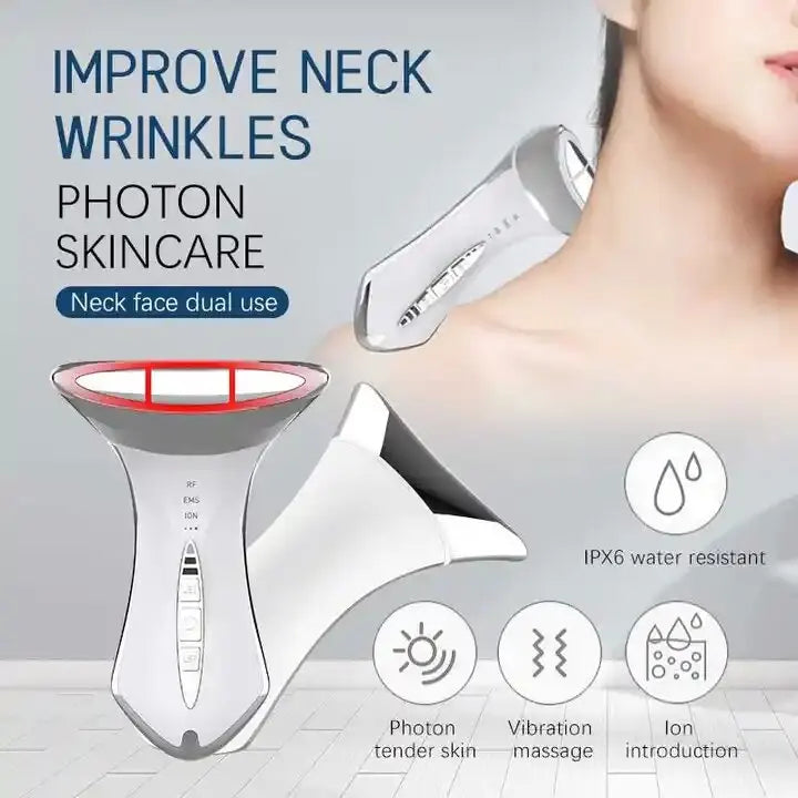 Home Use Facial Massager LED Photon Anti-Wrinkle Face Beauty Device EMS Microcurrent Beauty Equipment Neck Face Lift Machine