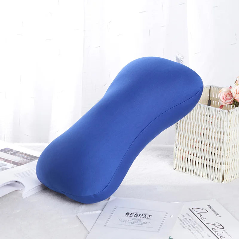 Bone Shape Roll Pillow Mini Cushion Microbead Back Sofa Cushion Throw Cozy Pillow Travel Home Office Sleep Neck Support Pillow