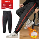 90% White Duck Down Padded Pants Drawstring Waist Winter Pants Thickened White Duck Down Padded Joggers Warm Winter Sweatpants