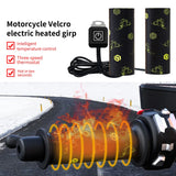 New 12V Universal Motorcycle Hand Heated Grips Snowmobile ATV Warmers Quick 10s Heating 3 Gear Adjust Temperature Hot Handlebar