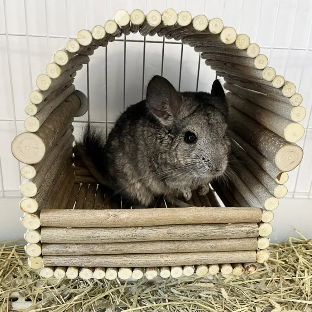 Small Animal Nest Shelter Rabbit House Teeth Grinding Safe Chinchilla Nest Hamster Hideout Habitat for Chipmunk