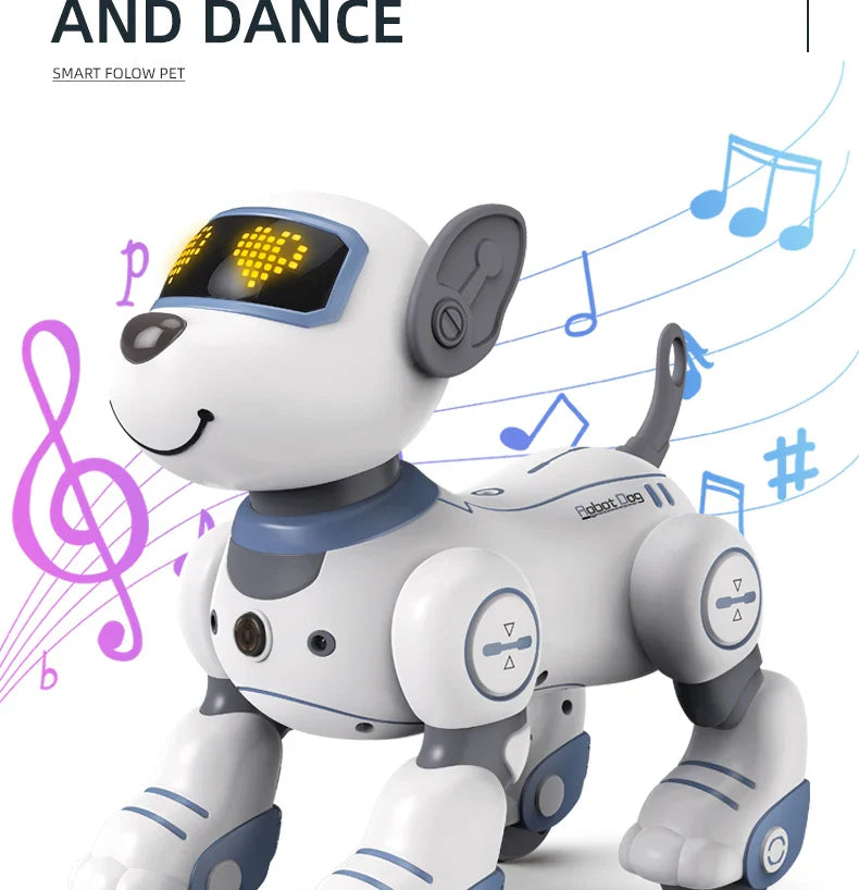 Smart Electronic Animal Pets RC Robot Dog Voice Remote Control Toys Funny Singing Dancing Robot Puppy Children's Birthday Gift