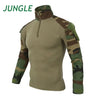 Combat Uniform Shirt Camouflage US Asian Size S-3XL Cargo Sport Tops Airsoft Paintball Tactical Men Shirts