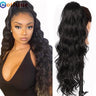 Body Wave Human Hair Drawstring Ponytail Clip In Brazilian Remy Hair Ponytail Natural Color Heat Resistant Pony Tail For Women