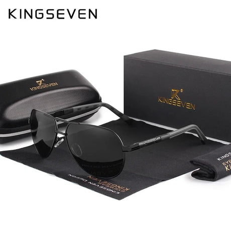 KINGSEVEN New Fashing Men’s Sunglasses High Quality Aluminum Luxury Retro Functional Glasses Women Pilot Accessory Eyewear