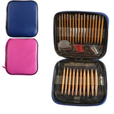 Circular Knitting Needles Crochet Hook Bamboo Knitting Set Interchangeable Case Craft Sewing Kits Needle Woven DIY Tools 13Pairs