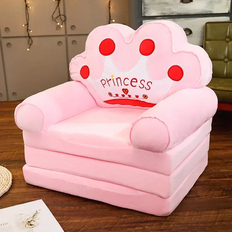 Folding Sofa Creative Cartoon Children Cute Princess Baby Toddler Dual-purpose Child Armchair Lazy Small Bed Seats Practical