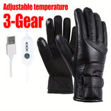 Snowmobile Heating Gloves Hand Warmers 3 Gear Electric Thermal Gloves Waterproof Snowboard Cycling Motorcycle Bicycle SkiOutdoor