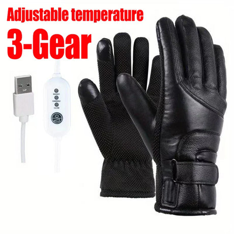 Snowmobile Heating Gloves Hand Warmers 3 Gear Electric Thermal Gloves Waterproof Snowboard Cycling Motorcycle Bicycle SkiOutdoor