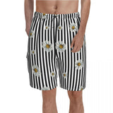 Mondrian Line Board Shorts Colorful Plaid Board Short Pants Hot Men Comfortable Print Swim Trunks Big Size