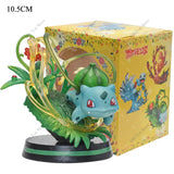 Anime Pokemon Figure Charizard Squirtle Bulbasaur Vulpix Scenes Special Effects Version Figurine Toys PVC Model Collection Dolls