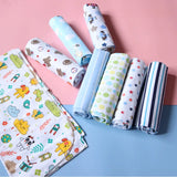 4pcs/pack 100% Cotton Flannel Diapers Supersoft Receiving Baby Blanket Newborn Wrap 76x76cm Baby Bedsheet Print Blanket Swaddle