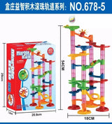 29-197pcs Set DIY Construction Marble Run Race Track Building Blocks Kids 3D Maze Ball Roll Toys Children Christmas Gift