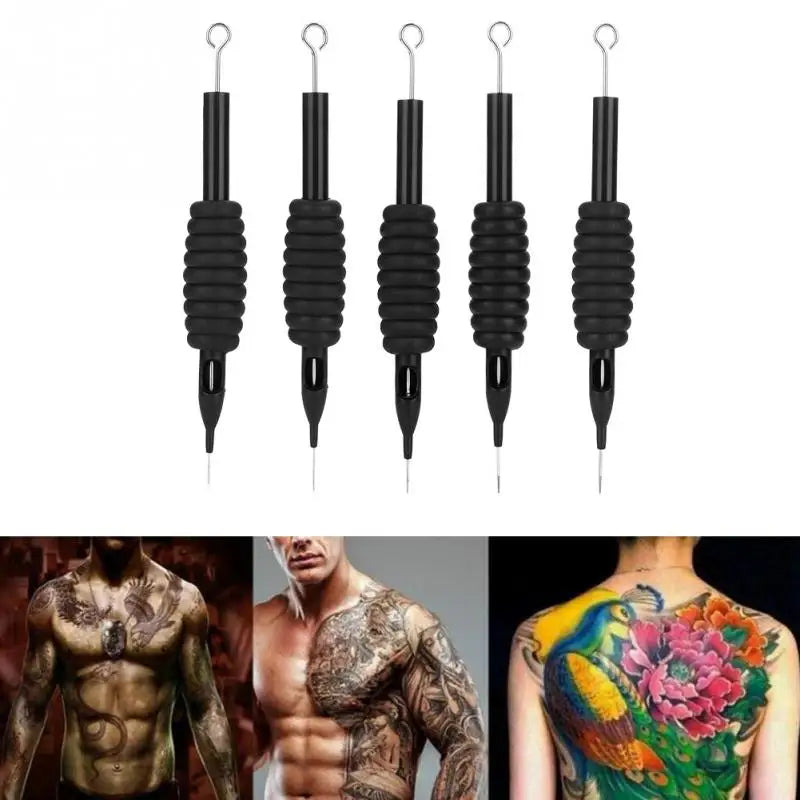 1RL 3RL 5RL 7RL 9RL Disposable Sterile Tattoo Grip Needle Silicone Grip Makeup Beauty Tools Tattoo Tubes Tips Grips 5pcs/pack