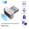 USB Fingerprint Reader Module Zinc Alloy MinI Lock Unlock Scanner Safe Multilingual Convenient Operation Portable for Laptops PC