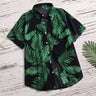 2023 New Hawaiian Red Leaf Tropical Shirts Floral Men Dazn Tops Summer Casual Short Sleeve Button Chemise Loose Vacation Beach