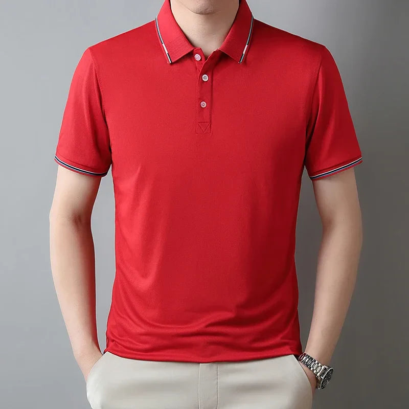 Pure Cotton Short Sleeved T-shirt, Men's Lapel, Summer New Casual and Comfortable POLO Shirt