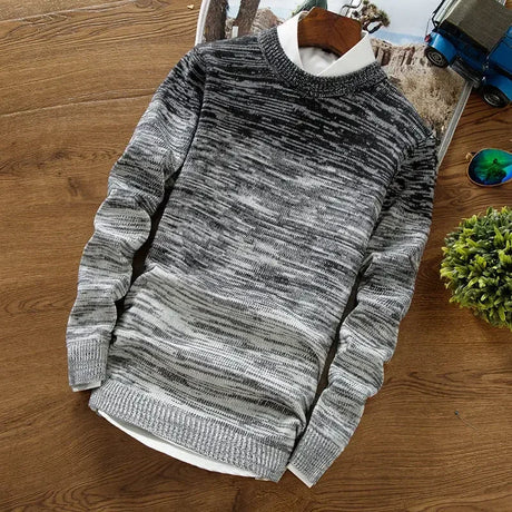 Men's Clothing Pullovers Round Collar Crewneck No Hoodie Knit Sweater Male Slim Fit Fashion 2023 Long Sleeve 100% Warm A Classic