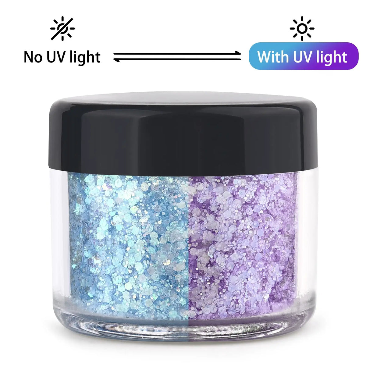 10g/Bottle UV Light Sensitive Changing Color Nail Art Glitter Powder Laser Nail Sequins DIY Jewelry Making Accessories