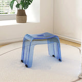 Household Living Room Tea Table Transparent Low Stool Shoes Stool Sofafoot Net Red Backless Chair Bathroom Shower Plastic Stool