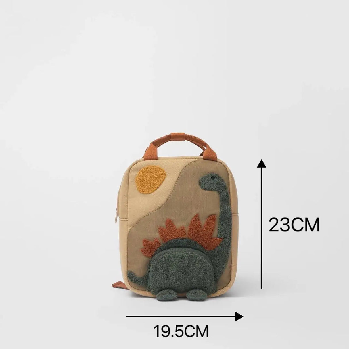 Baby Toddler Cartoon Dinosaur Backpacks With Zipper Soft Color Matching Canvas Skin Two-shoulder Bags Small Children Schoolbag