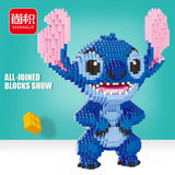 2300Pcs+ Mini Bricks Toys Stitch Diamond Building Block Micro Stitch Disney Cute 3D Model Lilo & Stitch for Children Nano Block