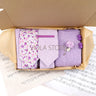 Viola Design 7 PCS Gift Box Cotton Sock Tie Sets Clip Pin Cufflinks Hanky Solid Floral Men Wedding Party Daily Cravat Accessory