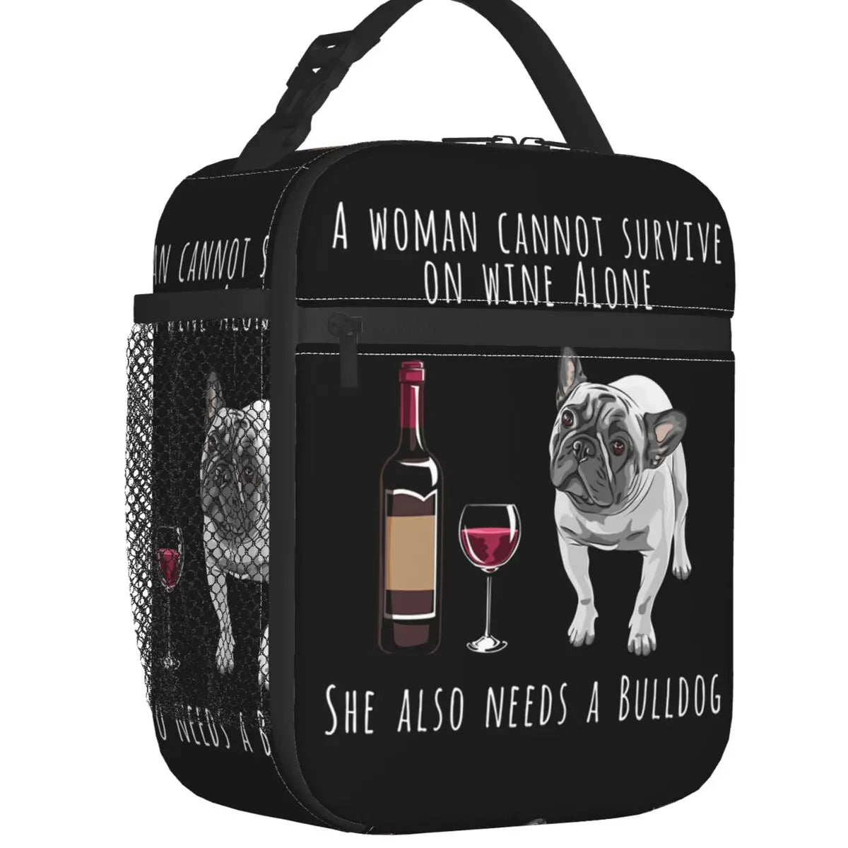 Custom Dachshund And Wine Funny Dog Lunch Bag Women Thermal Cooler Insulated Lunch Boxes for Children School