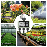 Eshico Newest 2024 3-Outlet Water Timer Independent Control Program Digital Garden Sprinkler