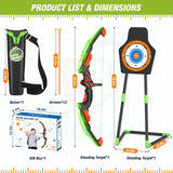 Bow And Arrows For Children Kids Archery Bow Practice Recurve Bow Outdoor Sports Game Hunting Shooting Toy Boys Gift Bow Kit Set