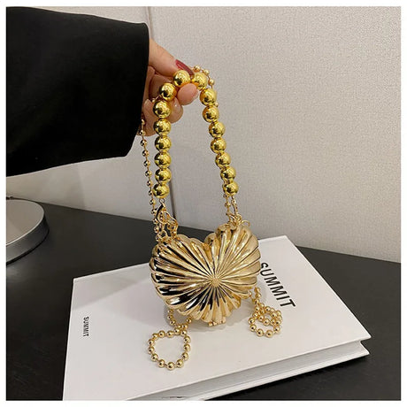 2023 New Handheld Mini Metal Box Bag Love Chain Evening Bags Shoulder Crossbody Bags For Womens Metal Luxury Designer Purse