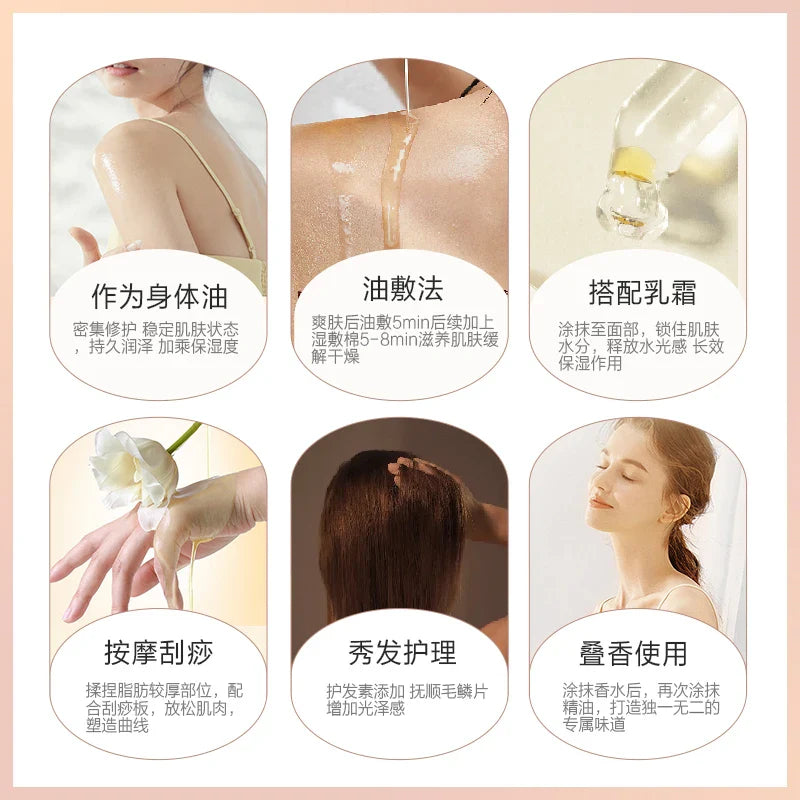 Yuranm Rose Essential Oil Open Back Massage Whole Body Pass Meridian Scraping Facial Essential Oil Female Men Authentic